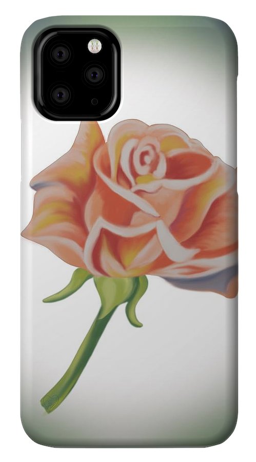 Single Pink Rose - Phone Case