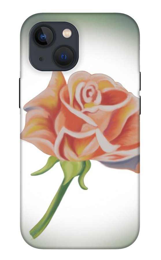 Single Pink Rose - Phone Case