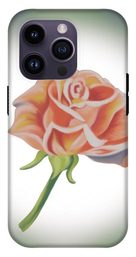 Single Pink Rose - Phone Case