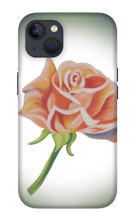 Single Pink Rose - Phone Case