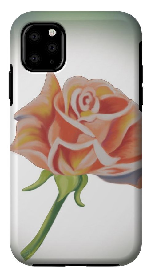 Single Pink Rose - Phone Case