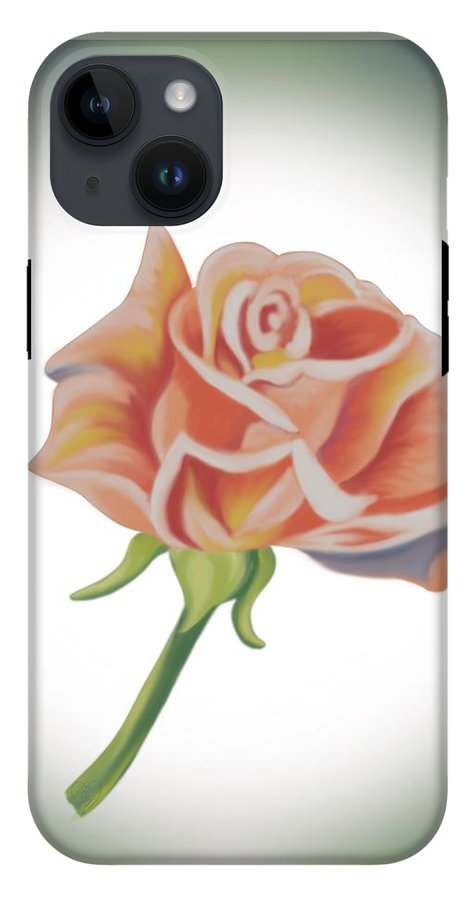 Single Pink Rose - Phone Case