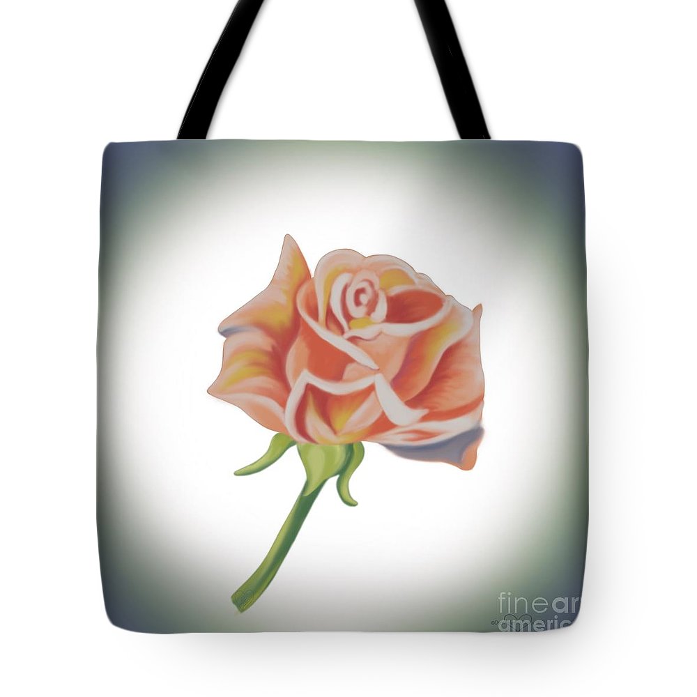 Single Pink Rose - Tote Bag