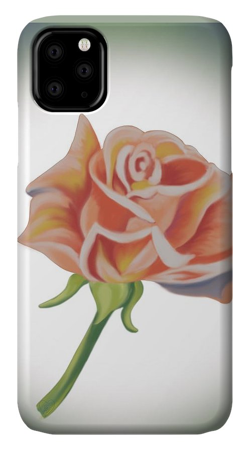 Single Pink Rose - Phone Case