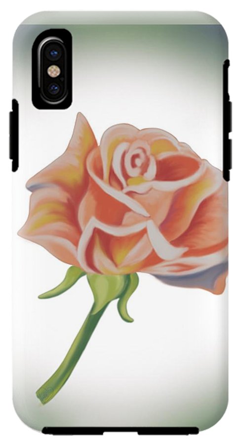 Single Pink Rose - Phone Case