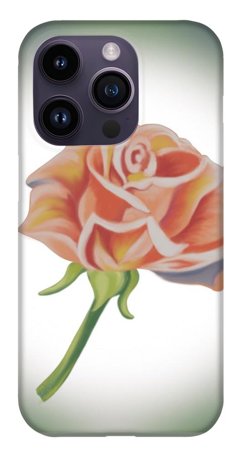 Single Pink Rose - Phone Case