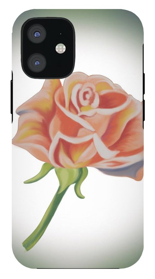 Single Pink Rose - Phone Case