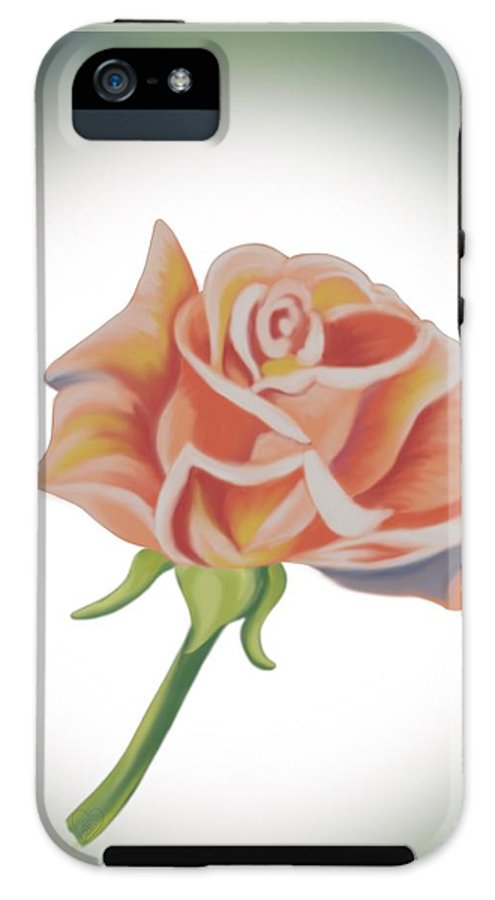 Single Pink Rose - Phone Case