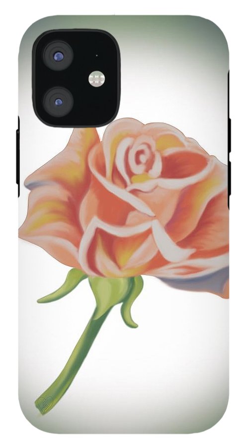 Single Pink Rose - Phone Case