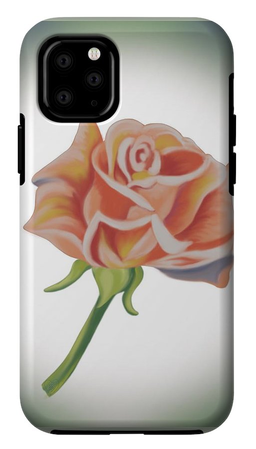 Single Pink Rose - Phone Case