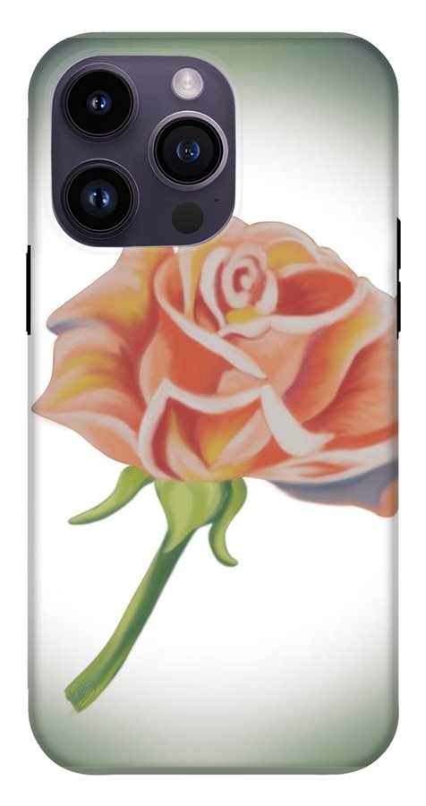 Single Pink Rose - Phone Case