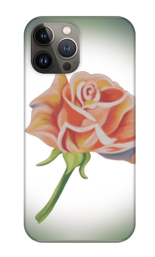 Single Pink Rose - Phone Case