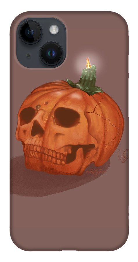 Pumpkin Skull - Phone Case