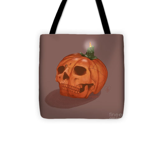 Pumpkin Skull - Tote Bag