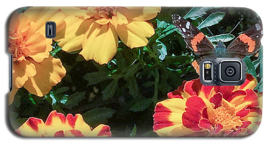 Red Admiral on Marigold - Phone Case