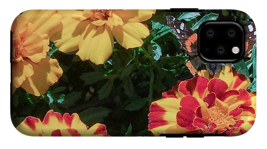 Red Admiral on Marigold - Phone Case