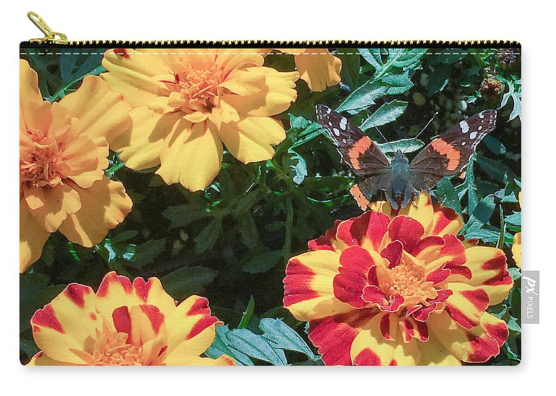 Red Admiral on Marigold - Zip Pouch