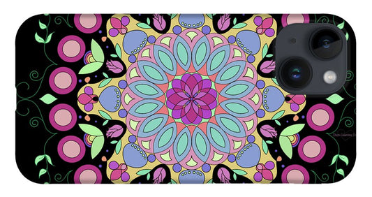 Pink Rose Single Mandala - Phone Case