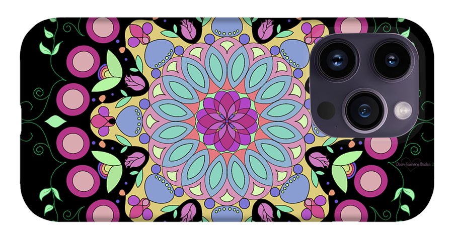 Pink Rose Single Mandala - Phone Case