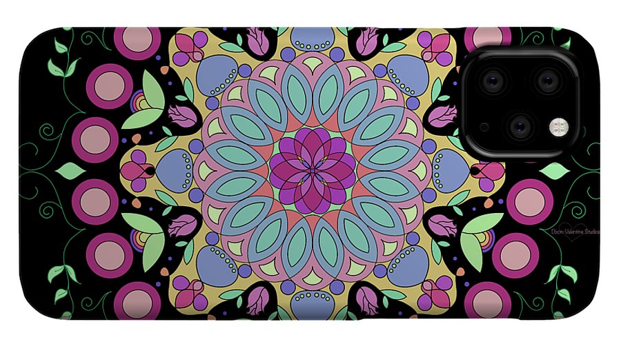 Pink Rose Single Mandala - Phone Case