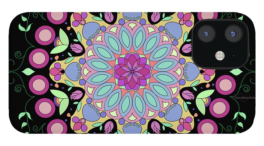 Pink Rose Single Mandala - Phone Case