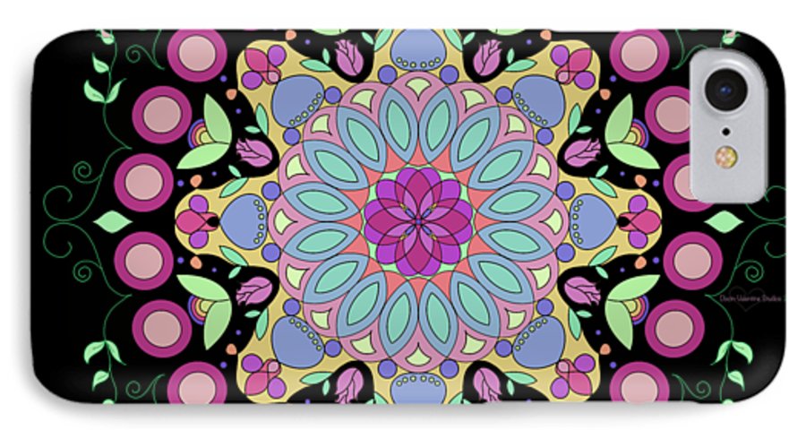 Pink Rose Single Mandala - Phone Case