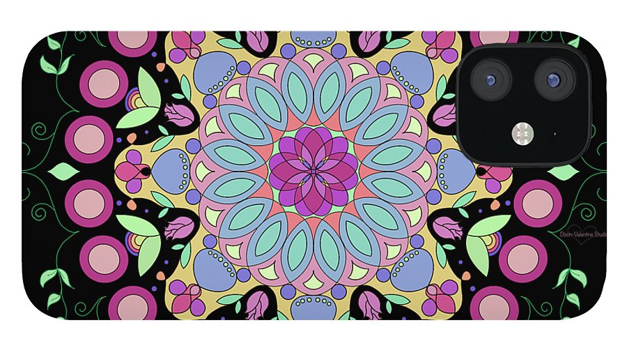 Pink Rose Single Mandala - Phone Case