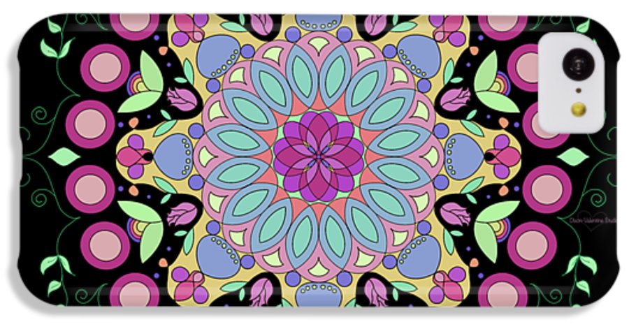 Pink Rose Single Mandala - Phone Case