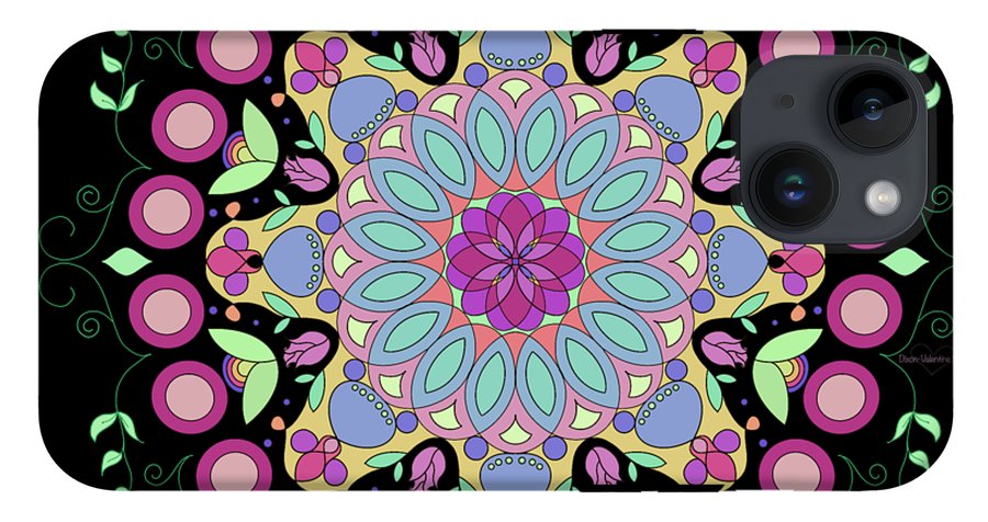 Pink Rose Single Mandala - Phone Case