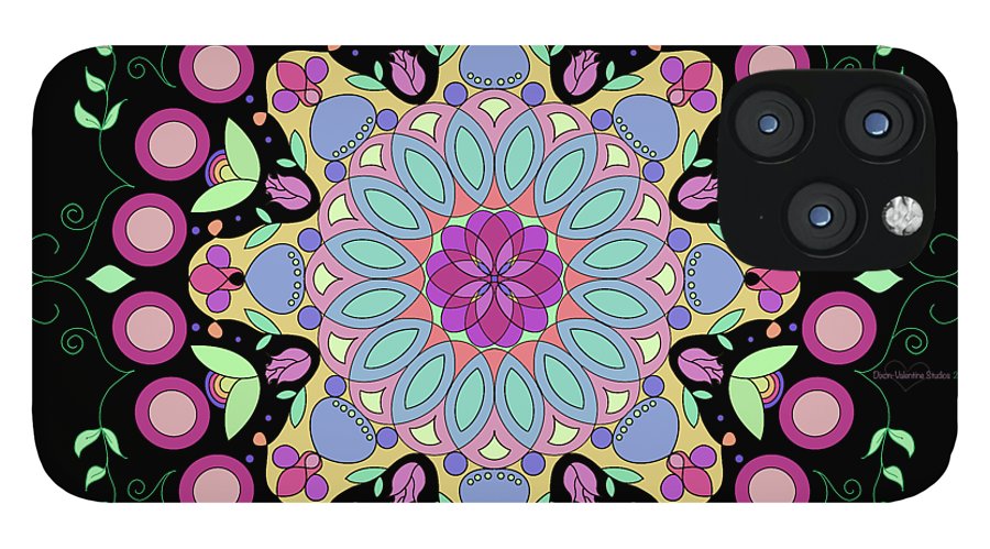 Pink Rose Single Mandala - Phone Case