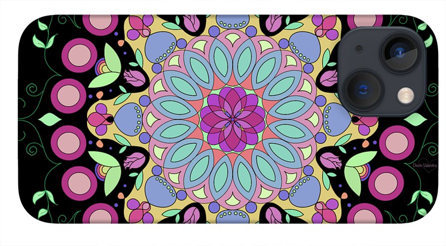 Pink Rose Single Mandala - Phone Case