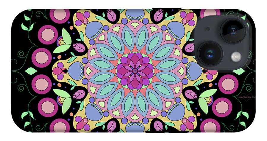 Pink Rose Single Mandala - Phone Case