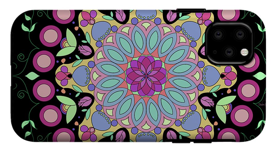 Pink Rose Single Mandala - Phone Case