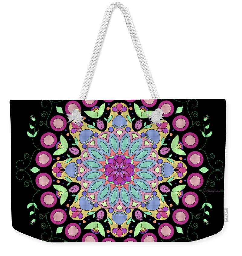 Pink Rose Single Mandala - Weekender Tote Bag