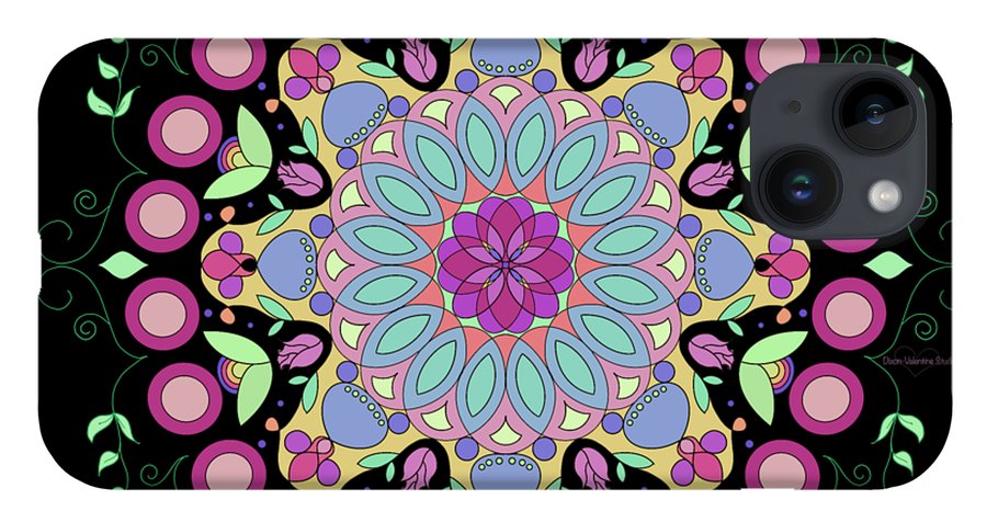 Pink Rose Single Mandala - Phone Case