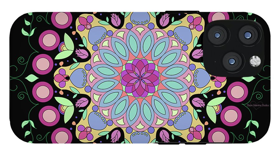 Pink Rose Single Mandala - Phone Case