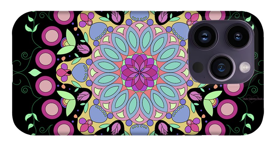 Pink Rose Single Mandala - Phone Case