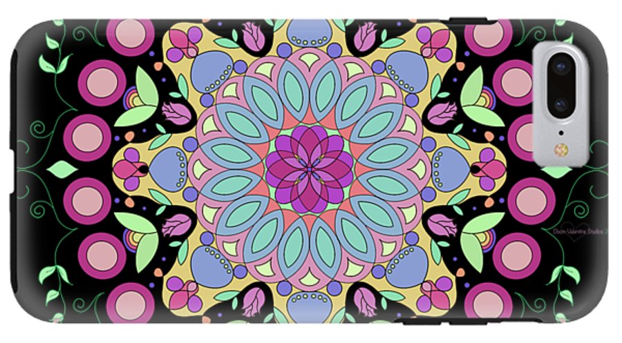 Pink Rose Single Mandala - Phone Case