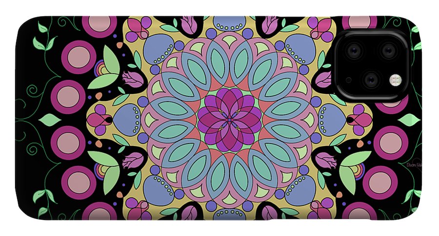 Pink Rose Single Mandala - Phone Case