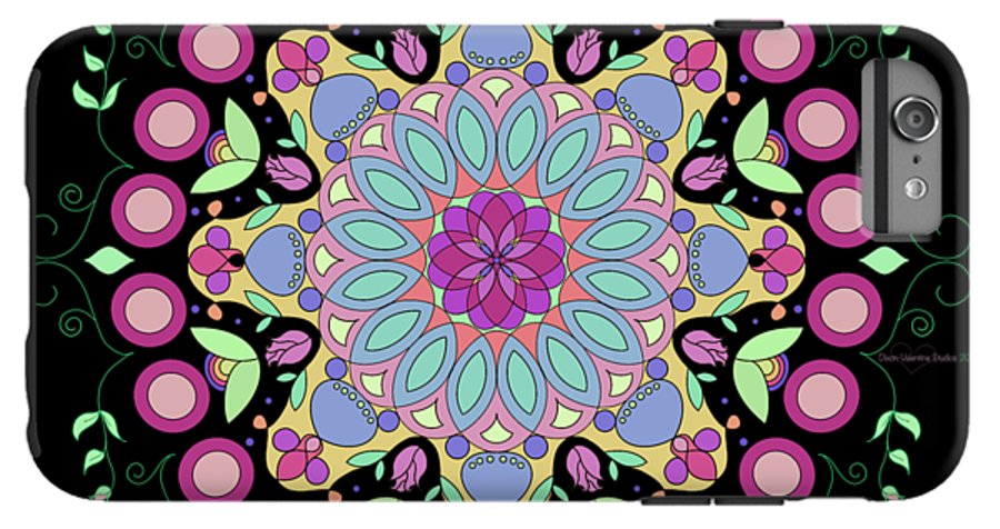 Pink Rose Single Mandala - Phone Case