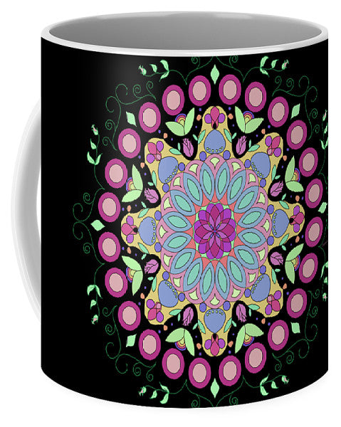 Pink Rose Single Mandala - Mug