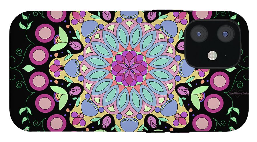 Pink Rose Single Mandala - Phone Case