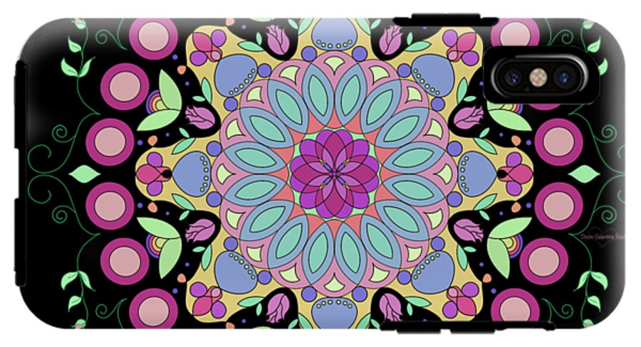 Pink Rose Single Mandala - Phone Case