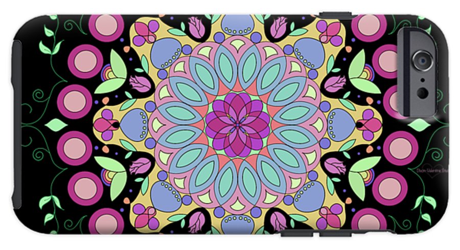 Pink Rose Single Mandala - Phone Case