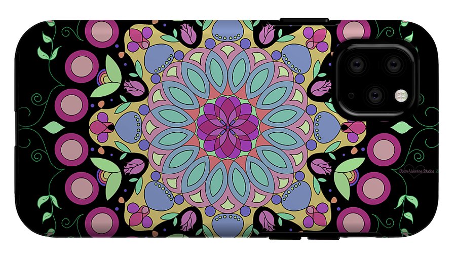 Pink Rose Single Mandala - Phone Case