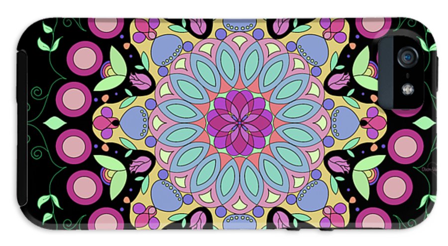 Pink Rose Single Mandala - Phone Case