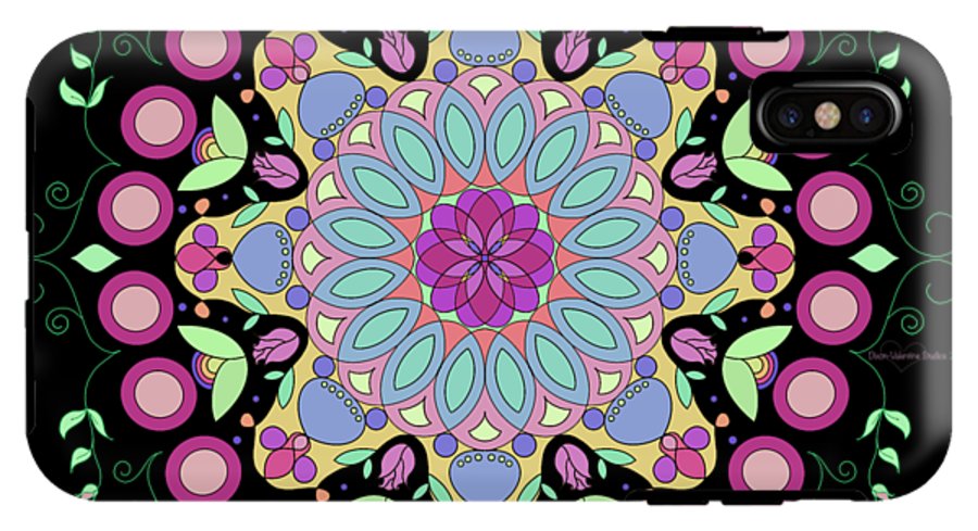 Pink Rose Single Mandala - Phone Case