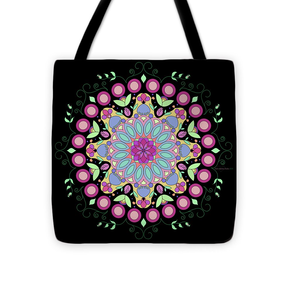 Pink Rose Single Mandala - Tote Bag