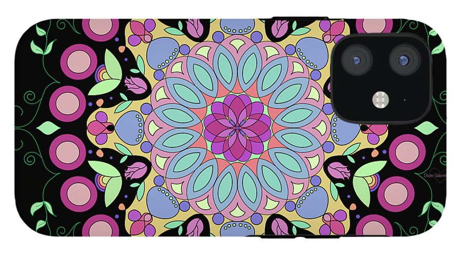 Pink Rose Single Mandala - Phone Case