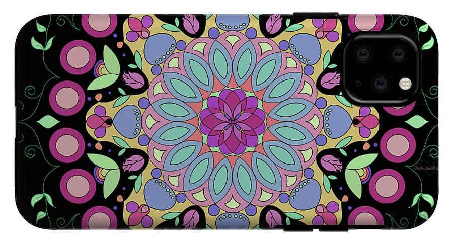 Pink Rose Single Mandala - Phone Case